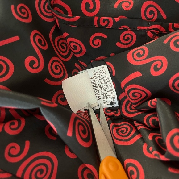 Vintage Lilli Ann Collections Secretary Ascot Button Down Blouse  Abstract Print - Picture 12 of 12